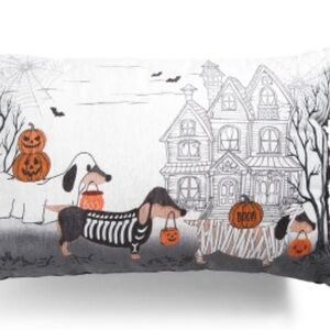 Halloween Dachshund 16x24 Down Alternative SOFT Holiday Pillow